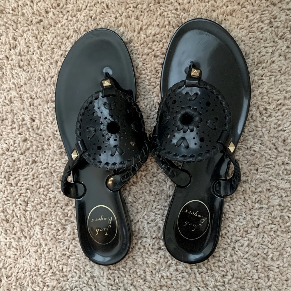 Jack Rogers Black Jelly Sandals
